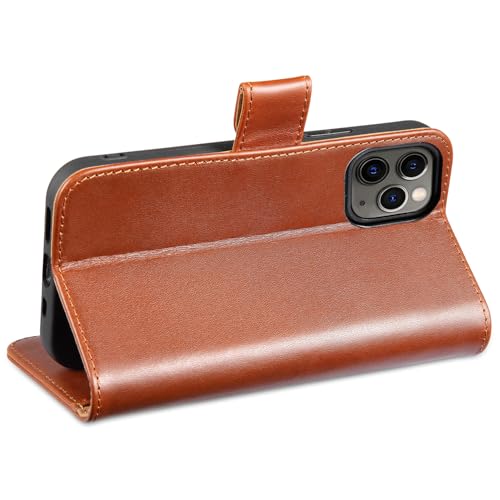 Coque iPhone 11 Pro cuir véritable marron luxe | LENSUN - 7