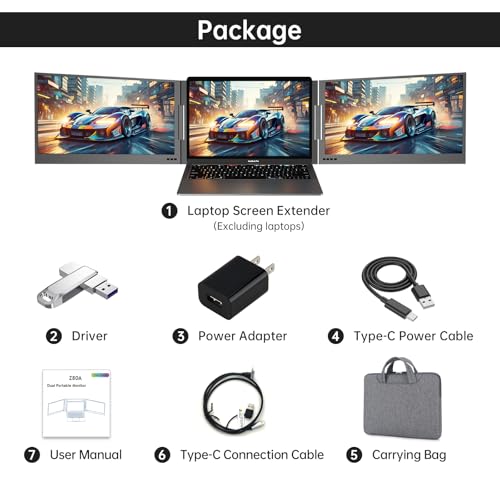 MT-VIKI 15.6インチ ノートパソコン用 デュアルモニター 拡張スクリーン Z80A の商品画像 6