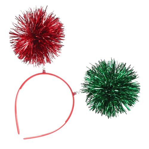 BESTYASH Diadema de bolas de pelo de seda brillante diademas banda para el cabello diadema de oropel navidad accesorios del día de san valentín bopper de antena diadema bopper el plastico