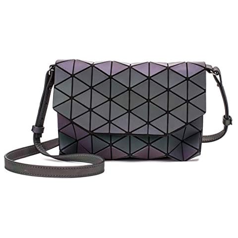 Chenrry Geometric Purse Holographic Luminous Chain Crossbody Bag Clutch Purses for Women H& bag B03 Cover