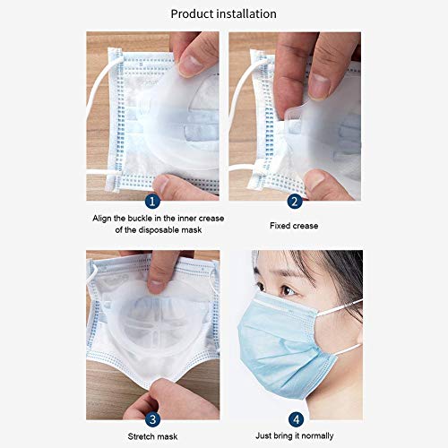 3D Face Cover Bracket, Face Inner Support Frame Lipstick Protector Ideale Makeup Saver Zachte siliconen Herbruikbare… - Afbeelding 4