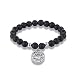Produktbild GROPC Sternbild Armband,12 Sternbild Galaxie Fische Natur Lava Stein Perlen Armband Mode Horoskop Charme Armreifen Männer Frauen Weihnachten Paar Yoga Freundschaftsgeschenk