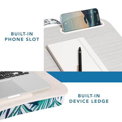 Image of LAPGEAR Designer Lap Desk - Tropical Palm Leaves, Fits 15.6 inch Laptops
