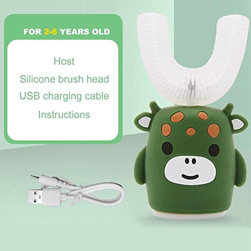 Topyond Kinder U-förmige Elektrische Zahnbürste für Kinder-Kleinkind-Zahnbürste, Weiche Zahnbürstenborsten Für Kinder, Automatische Weiche Zahnbürste, Cartoon, Wiederaufladbar(Child) – Bild 4