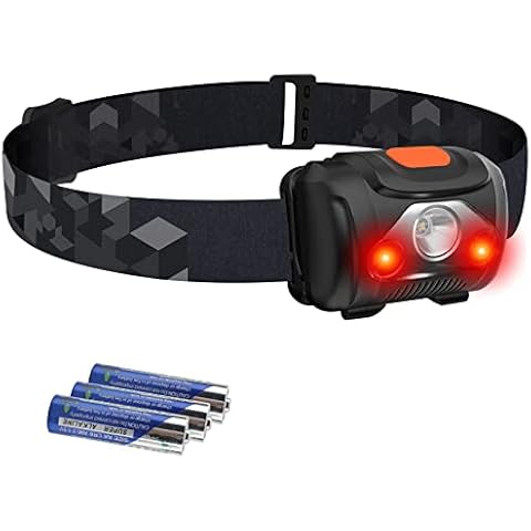HOSONIC Linterna Frontal LED Roja Blanco Cover