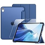 Matériau de haute qualité: Cet étui de protection pour iPad A16 est fabriqué en cuir synthétique premium et durable, associé à un dos translucide givré. Il laisse apparaître discrètement le logo Apple tout en protégeant efficacement votre appareil des traces de doigts, des chocs et des rayures. L’intérieur doux en microfibre anti-rayures offre une protection supplémentaire pour votre iPad 11/10ᵉ génération.