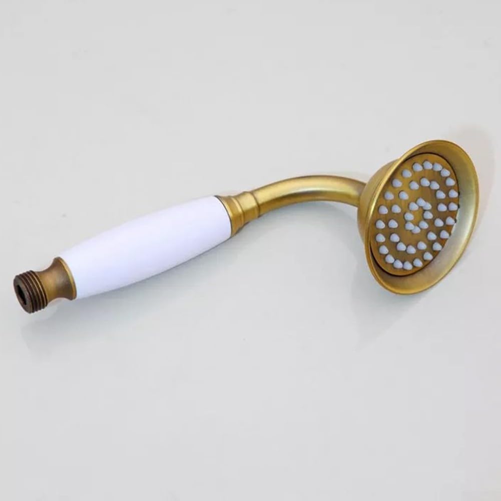 Antyczna ręczna głowica prysznicowa ze stali nierdzewnej - retro spray prysznicowy w stylu telefonu złote i czarne chromowane wykończenie idealna do łazienek vintage i luksusowych pryszniców