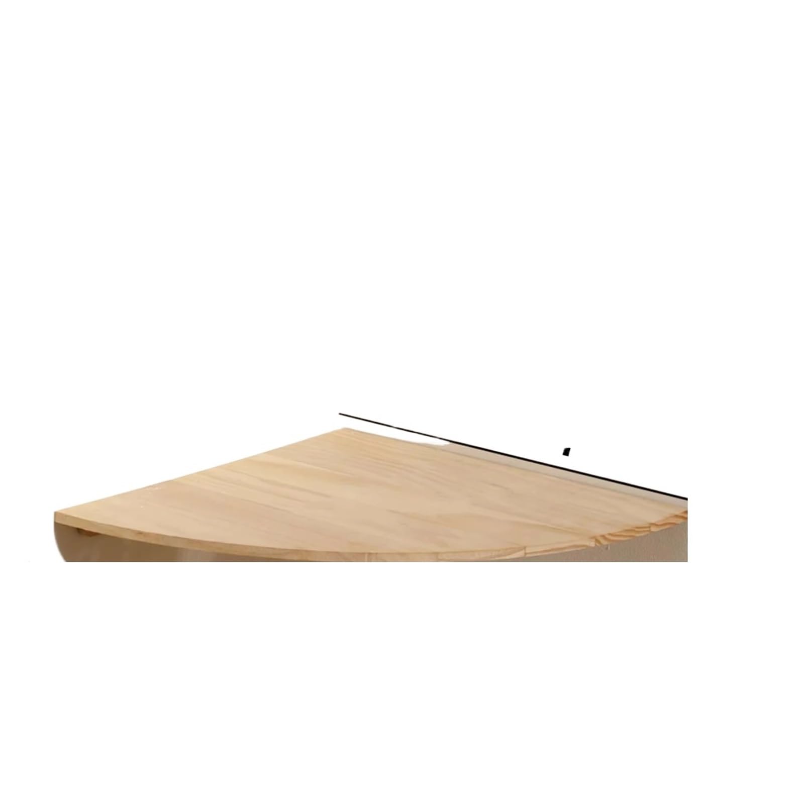 Mensole angolari galleggianti in legno, con estremità arrotondate, per camera da letto, soggiorno, cucina, soluzione salvaspazio da parete (misura 3)