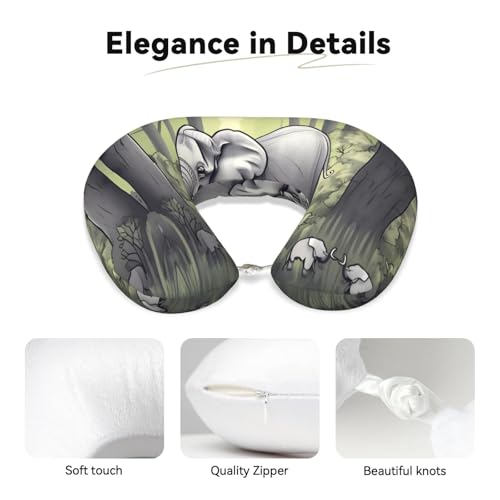 Almohada de viaje espuma viscoelástica U confortable miniatura 3