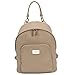 David Jones - Petit Sac à Dos Femme - Sac à Main Porté Epaule Fille Cuir PU - Mini Cartable Ville Poignée Poche Fermeture Eclair Zip - Fashion Backpack Mode Jeune Tendance Chic Designer - Beige Taupe