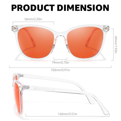 Image of TJUTR Sleep Blue Light Blocking Glasses for Women Men, Professional 2.0 AR Coatings Red Lens for Computer Reduce Eyestrain