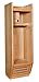 Hallowell RL242484-1SB Recruiter All-Wood Sport Locker, 24" Width x 24" Depth x 84" Height, Open Front, 1-Wide, Assembled, Natural Red Oak with Clear Finish
