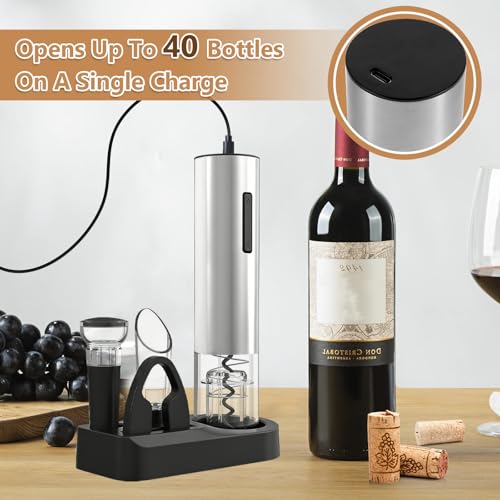 Décapsuleur automatique et coffret d'accessoires à vin pour offrir un cadeau idéal - 4