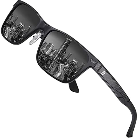 DUCO Polarized Sunglasses for Men Vintage Aluminum Frame Retro Sports Sun Glasses Driving Shades 100% UV Protection 8207 Cover