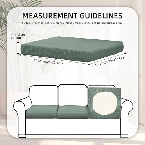 Image of BIETYONE 8Pcs Stretch Patio Cushion Covers,Outdoor Couch Covers Replacement,Outdoor Couch & Sofa Slipcovers,for Patio Furniture Cushion Covers,Washable Reusable Furniture Protector (Cyan,Cover Only)