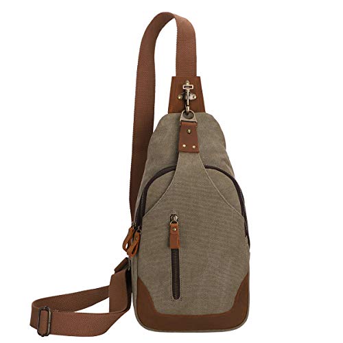 KL928 Canvas Sling Bag Crossbody Bags Casual Shoulder Daypack for Men Women