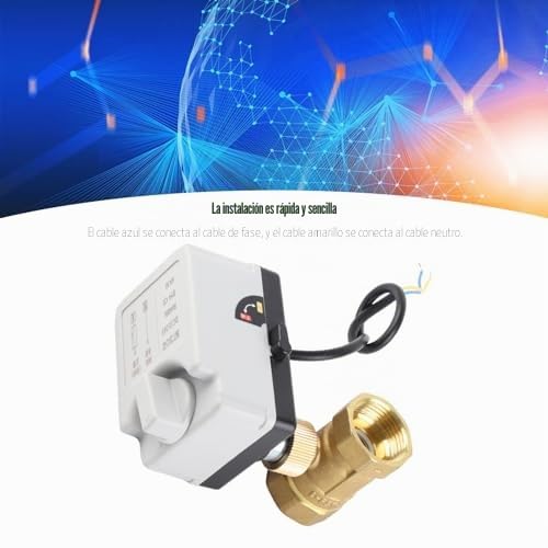 Válvula de Bola Motorizada 2 Hilos 2 Vías Normalmente Cerrada DN25 Latón ABS DC 12V a 24V Accesorio Válvula de Bola Eléctrica Motor Síncrono Rosca de Tubería 1in IP54