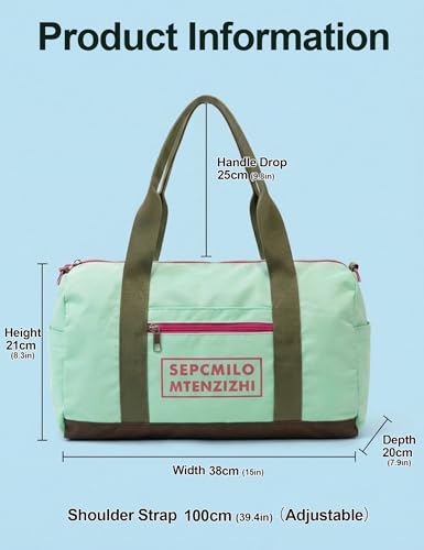 Image of Venzina Unisex Large Capacity Gym and Travel Backpack, Multi-Compartment Sports Duffle Bag with Organized Storage, Multi-Way Carry Yoga Crossbody Bag for Fitness, Workout, Hiking, Daily Use- Green