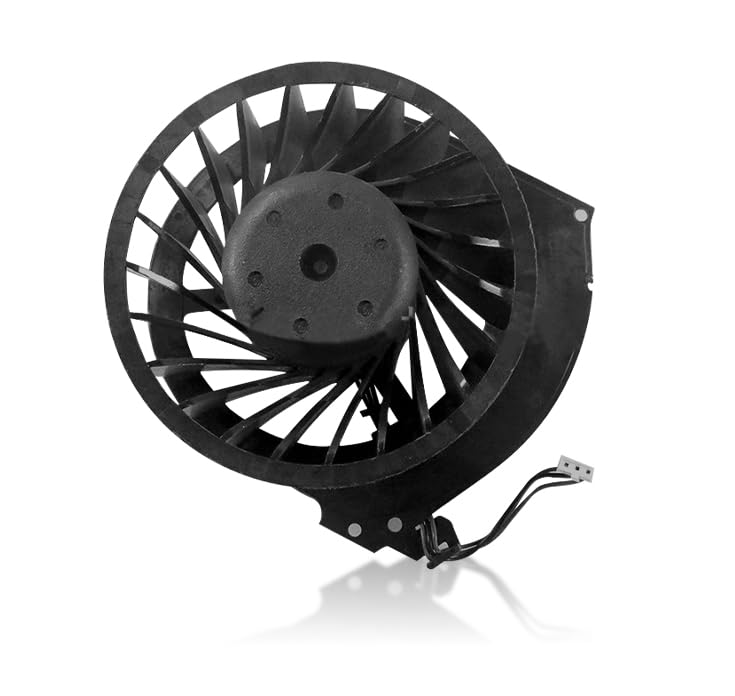 Internal Cooling Fan Replacement 23 Blades for PS3, 12V 1.65A Super Slim Cooling Fan for PS3 3000, Original Disassembled Game Console Internal Heat Dissipation Accessories with 3 Pin Connector
