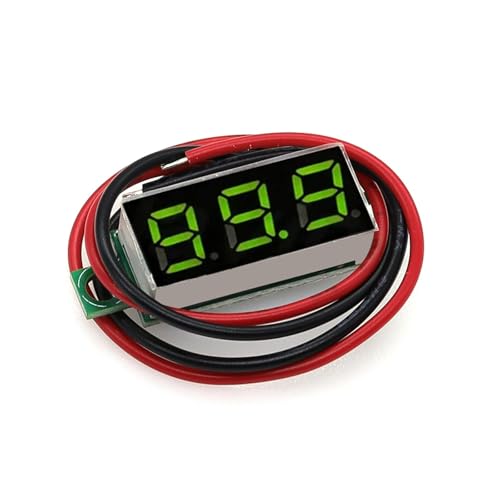 Mini voltmètre numérique DC 0-100V détecteur tension LED vert voiture 12V