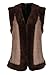 Produktbild Hollert Damen Lammfellweste Heidi Camel aus 100% Merino Schaffell Outdoor Weste Echtleder Veloursleder Winter warm ärmellose Jacke Größe XXL