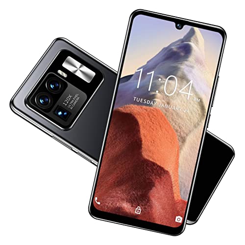 ASHATA Unlocked Smartphones,6.1inch 4GB RAM 64GB ROM Android Smartphone,1080x1920 HD Waterdrop Screen Cellphone,8MP 32MP Camera,3 Card Slots,for Students,Elders(Matte Black)