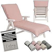 CalmySEA Handtuch für Sonnenliege 200x75cm - mit Kapuze Microfaser Light Weight Schonbezug für Gartenliege Handtücher mit Umschlag Liegestuhl Bezug Strandliege (Altrose, 1 Stück)