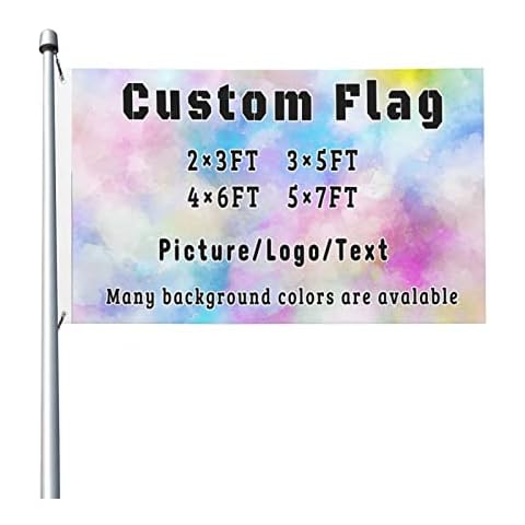 Custom Flags - Personalised Flags Banner for Garden Outdoors - Add Your Own Picture Text Custom Flag Banner Cover