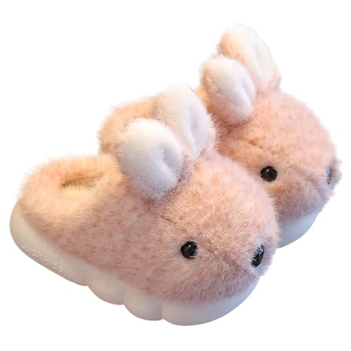 Zapatillas de estar por casa para niña, niño, invierno, cálidas, antideslizantes, cómodas, anchas, ligeras, con forma de conejo, de dibujos animados, con espuma viscoelástica, para interior y exterior