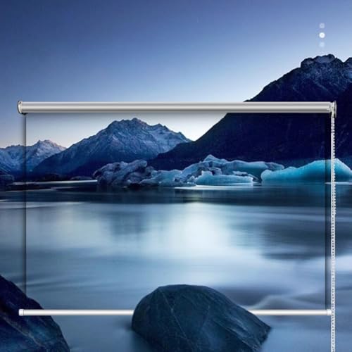 Pantalla de proyección manual de 60 pulgadas, 16:9, 4K HD, portátil y sin arrugas, montable en pared o techo, para cine en casa y fiestas al aire libre miniatura 2