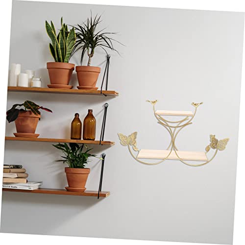 Étagère murale décorative doré pour optimiser les petits espaces encombrés - 5