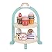 Wooden Dessert Cake Play Food Set Toys, Pretend Play Kids Tea Party Set for Little Girls Toddlers, Montessori Wooden Play Kitchen Accessories Sets for Kids