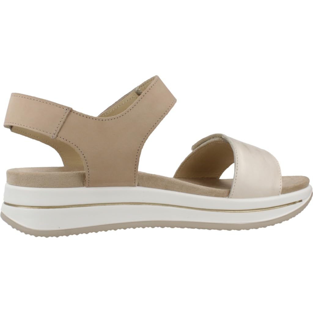 IGI&Co 1174833 Nabuck Platino Beige Scarpe Donna Sandali Pelle Strappi