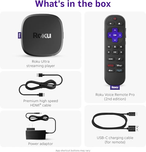 Image of Roku Ultra - Ultimate Streaming Player (Renewed) - 4K Streaming Device for TV with HDR10+, Dolby Vision & Atmos - Bluetooth & Wi-Fi 6- Rechargeable Voice Remote Pro with Backlit Buttons (Renewed)