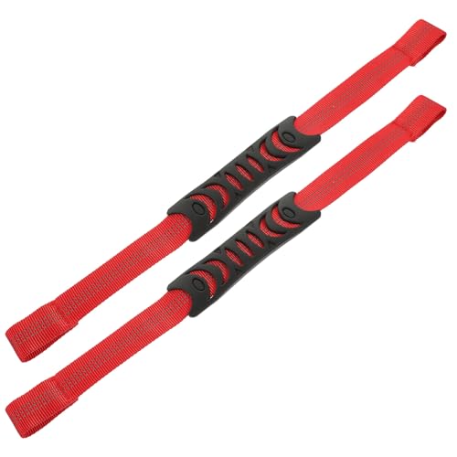 Ipetboom Asas de Agarre para Coche 2 Unidades Manijas de Soporte Antideslizantes para Reposacabezas Accesorio de Seguridad para Personas Mayores en Asiento Trasero Color Rojo Fácil