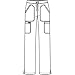 WW Revolution by Cherokee Women's Mid Rise Moderate Flare Drawstring Pant Petite, Navy, Medium Petite