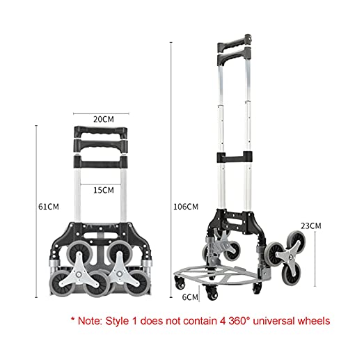 Carretilla plegable portátil con ruedas de goma 70kg miniatura 6