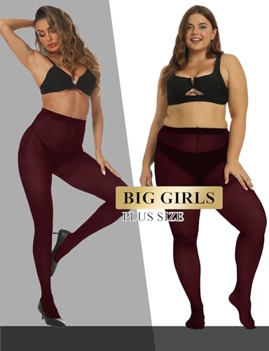 Image of Buauty 80D Black Tights for Women,Opaque Tights Soft, High Waist Soft Nylon Pantyhose