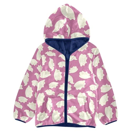 Dumpling Girls Fleece Jacket Girls Fall Jacket Girls Zip Up Hoodie Girls Sherpa Jacket 2-10T