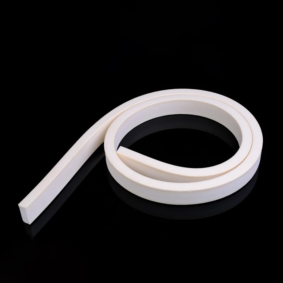 Rubber Foam Seal 1M Doors Windows Gasket Trim Seal Strip, 2x4mm-12x12mm Silicone Foamed Rubber, White Square Sponge 1 piece(3x20mm)