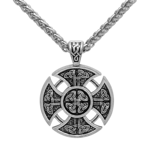 OATIPHO Collar de Hombre con Colgante de Nudo Tradicional en Aleación de Plata, Estilo Vintage y Seguro, Adecuado para Uso Diario y Obsequio Especial