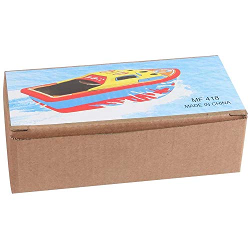 POFET Klassische Kerze angetriebenes Schnellboot Schiff Zinn Spielzeug Wasser handgemachte Dekoration