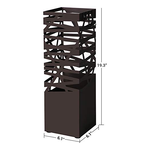 image for SONGMICS Metal Umbrella Stand Rack, for Canes Walking Sticks, Square F