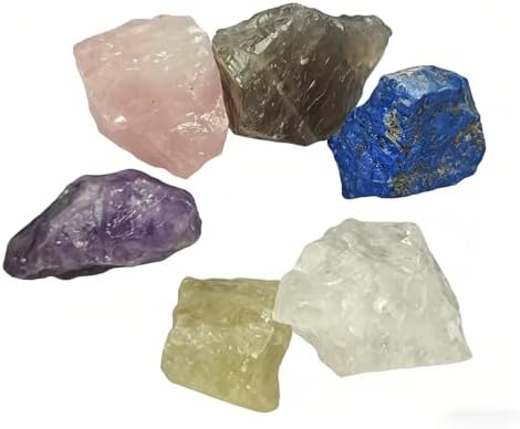 Natural Raw Crystals Set for Healing and Relaxation - 6 Natural U...