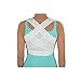 DMI Posture Corrector for Men and Women, Adjustable Criss-Cross Support for Reducing Back Pain and Strain, Comfortable and Breathable, Machine Washable, White, Medium, 34" to 36" Chest Size