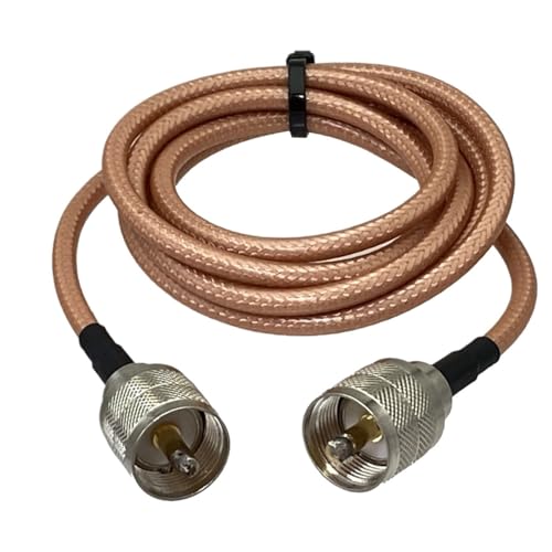 RG142同軸ケーブル、UHF PL259-PL 259同軸コネクタ付き、50オーム、CBラジオアンテナアナライザー、ダミーロード、アマチュア無線(6inch (15CM))