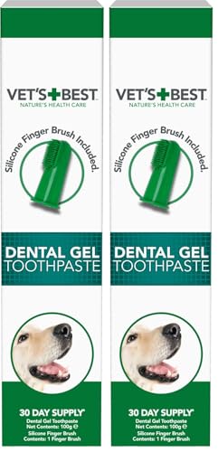 Vet's Best Dental Gel Toothpaste for Dogs | Reduces Plaque & Freshens Breath 100g (Pack of 2) option
