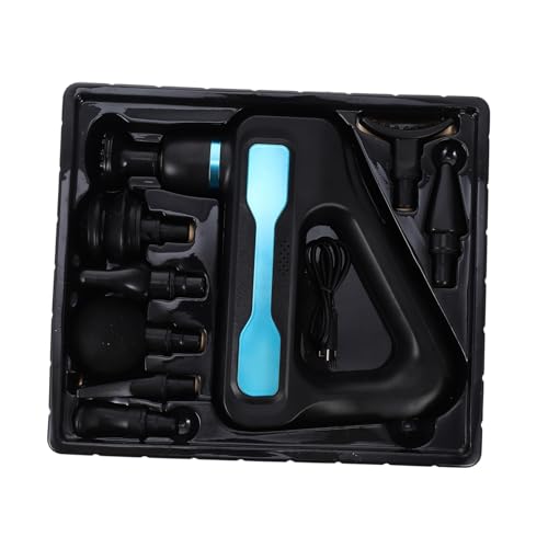 HAMPPLIES 1 Juego de fascia masajeador herramienta de masaje muscular herramienta útil para relajar los músculos dispositivo de relajación corporal estimulador muscular USB AbS Negro