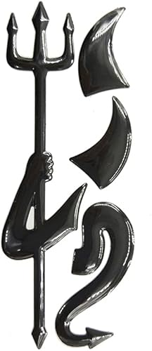 Juego de 2 calcomanías de demonio negro estilo diablo decoración para logotipo de coche