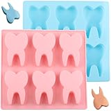 EPYHREHM Tooth Silicone Chocolate Molds Teeth Shaped Mold For Candy Chocolate Set Of 2